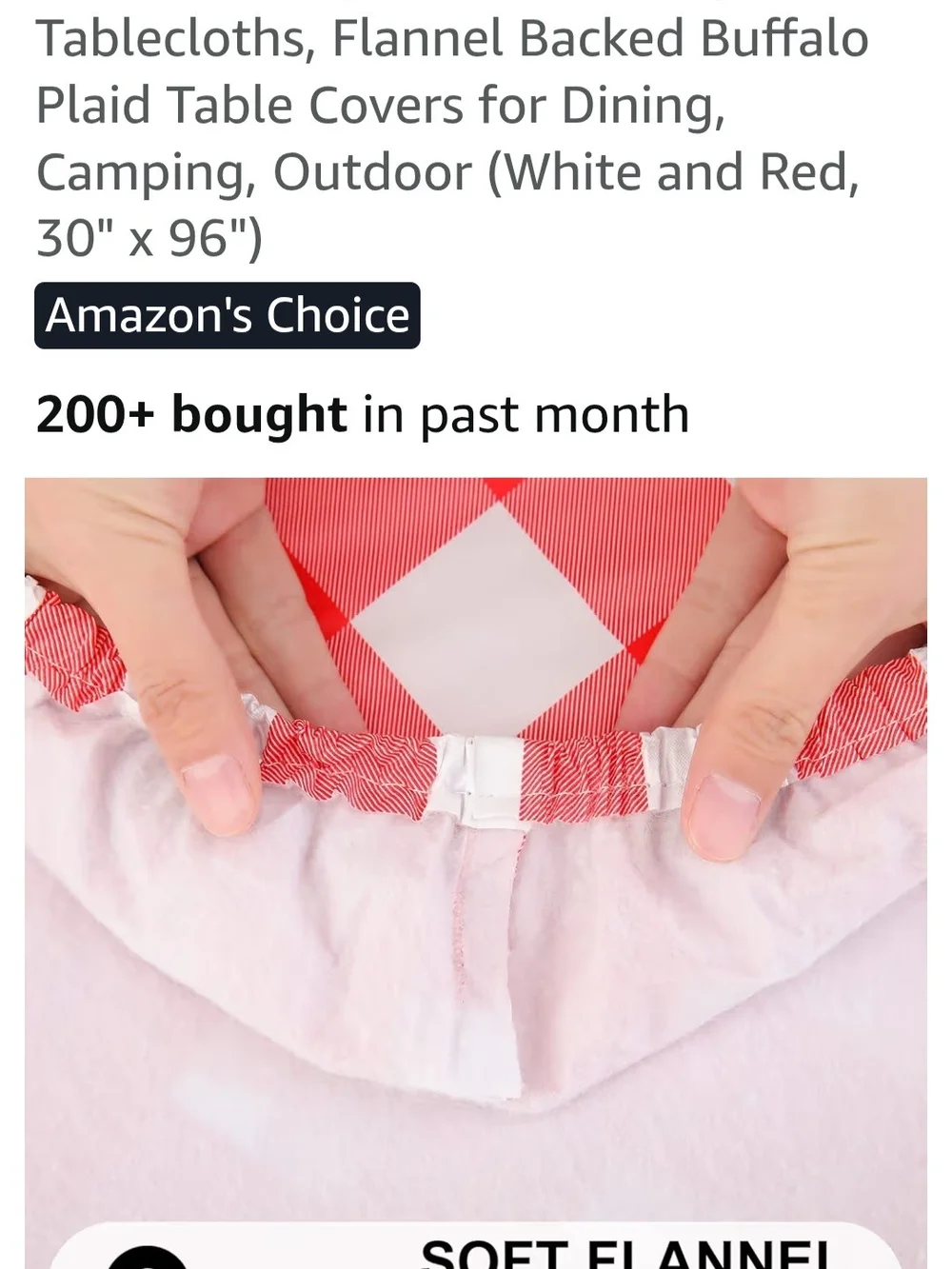 Red and White Check Tablecloth - Home Dining